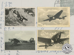 Four Luftwaffe Propaganda Postcards (Ju 87)