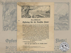 A Rare First War “Day Of Sacrifice” German Navy Donation Poster