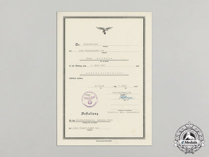 two_promotion_certificates_to_flak_oberwachtmeister_franz_baumann_dd_1385