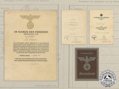 Germany, Heer. A Silver Grade Anti-Partisan Badge Award Document Group