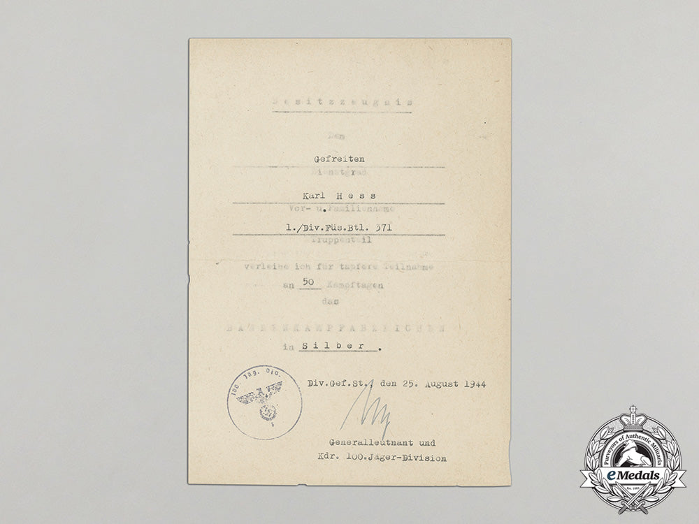 germany,_heer._a_silver_grade_anti-_partisan_badge_award_document_group_dd_1424