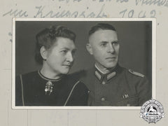 Germany, Heer. A Wartime Photo Of A Sonderführer And Wife