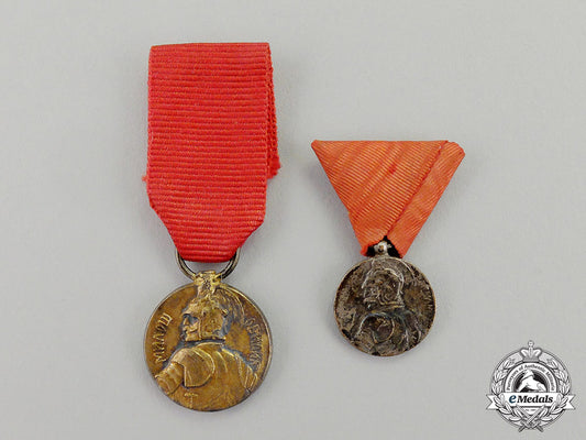 serbia,_kingdom._two_milos_obilic_miniature_bravery_medals_dd_1470