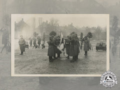 Germany, Heer. A Period Wartime Photo Of Soldiers Pledging Allegiance To The Flag