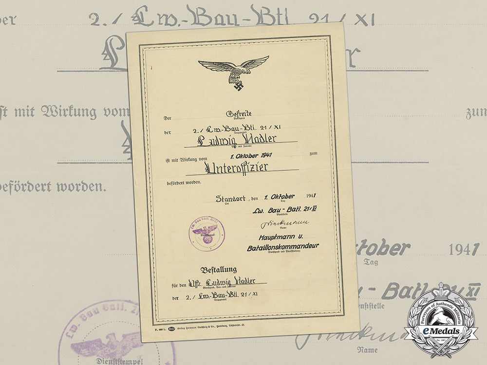 germany,_luftwaffe._an_unusual_promotion_document_to_nco_ludwig_hadler;_construction_battalion_dd_1691_1_1