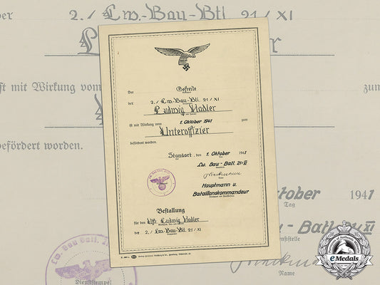 germany,_luftwaffe._an_unusual_promotion_document_to_nco_ludwig_hadler;_construction_battalion_dd_1691_1_1