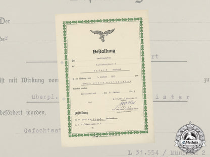 a_promotion_document_to_flak_oberwachtmeister_egdorf,4_th_battery_of_flak_regiment6_dd_1698