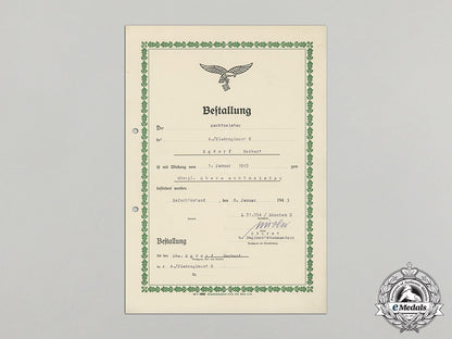 a_promotion_document_to_flak_oberwachtmeister_egdorf,4_th_battery_of_flak_regiment6_dd_1699
