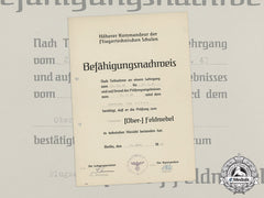 A 1943 Flying Technical School Qualification Award Document
