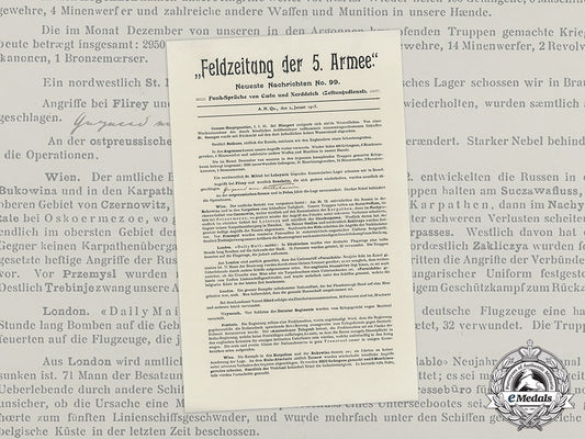 a_field_newspaper_dated_january_second1915_to_the_german_imperial5_th_armee_dd_1797