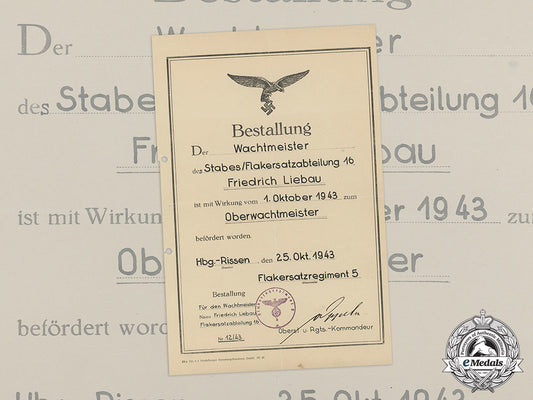 a_luftwaffe_promotional_document_promoting_friedrich_liebau_to_flak_master_sergeant_dd_1804