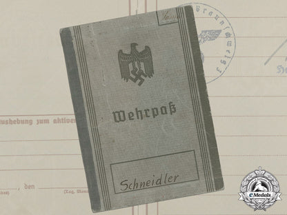 a_wehrpaß_to_technician_gefreiter_erwin_schneidler_dd_1929