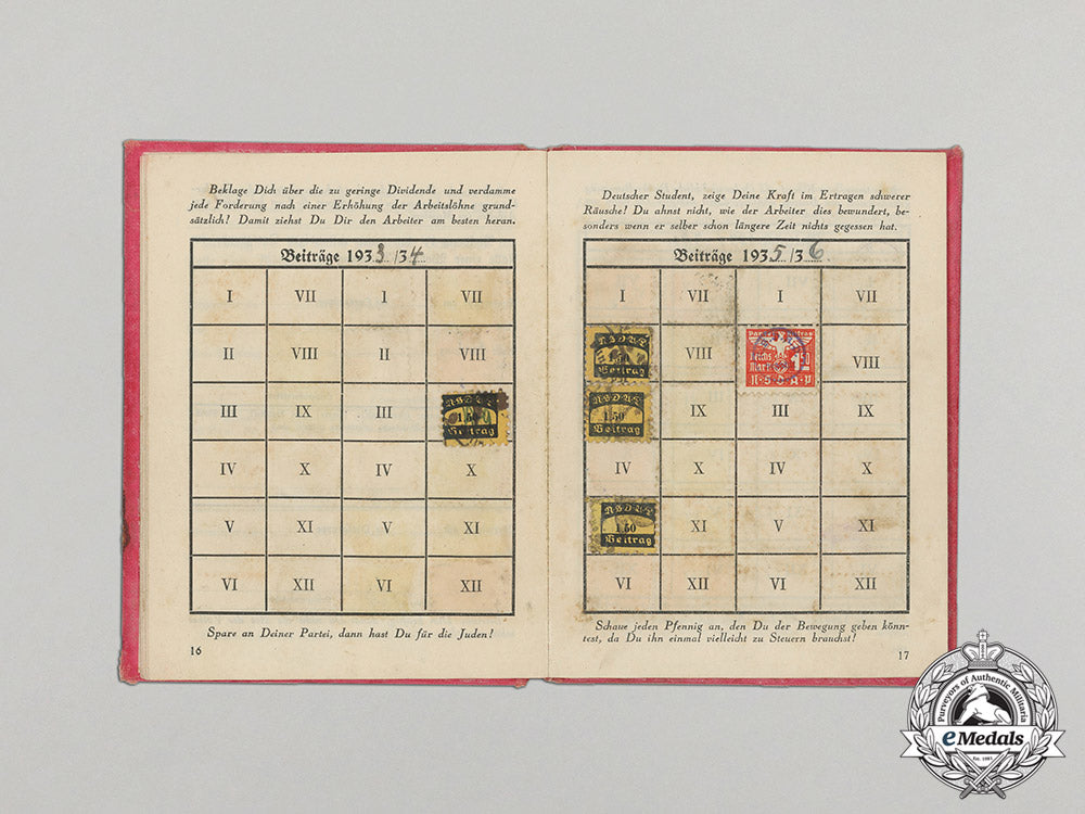 a1934_nsdap_membership_id_booklet_to_karl_müllenbach_dd_1967