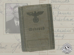 A Wehrpaß To Lappland Shield Recipient Nco Schmidt; France & Russia