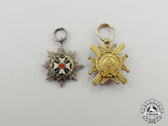 Serbia. Two Miniatures Of The Order Of Takovo