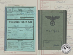 A Wehrpaß & Health Book To Pow Guard Gustav Seidel