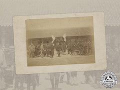 Japan. A First War Period Photo Of Soldiers Standing In A Courtyard