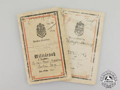 Germany, Imperial. Two Reichsmarine Navy Pilot Military Id Booklets To Unter-Leutnant Martin Sorge (Ek2)