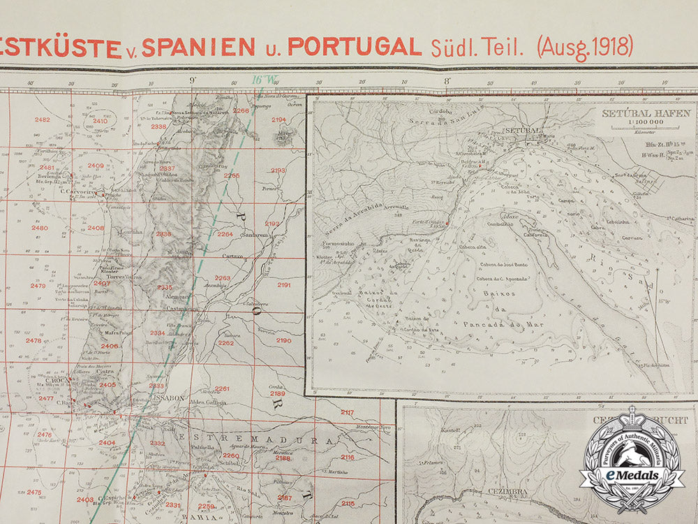 germany,_imperial._a_large_first_war_naval_map_of_southwest_spain_and_portugal_dd_3761