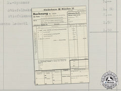 A Kleiderkasse-Ss Receipt For Clothing Items Purchased By Hasselwander For Officer’s School