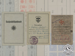 Germany. Three Id Cards (Rlb, Reichsnährstand, Ns-Frauenschaft)