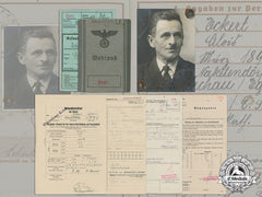 A Wehrpaß And Document Group To Sudetenland-Born Gefreiter Alois Eckert