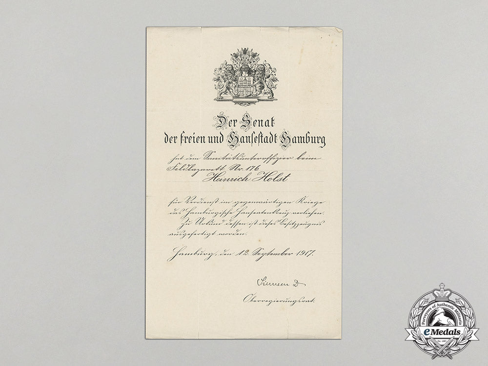 germany,_empire._a_document_group_to_voluntary_medical_nco_heinrich_holst_dd_5036_1