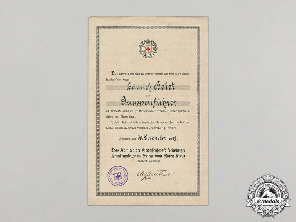 germany,_empire._a_document_group_to_voluntary_medical_nco_heinrich_holst_dd_5037_1
