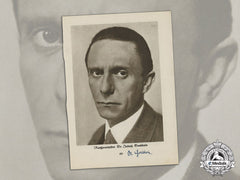 A Wartime Magazine Page Signed By Goebbels