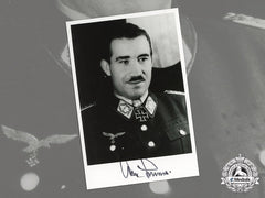 Germany, Luftwaffe. A Post War Signed Photo Of Luftwaffe Ace General Galland