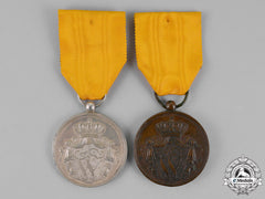 Netherlands, Kingdom. Two Military Long Service Medals