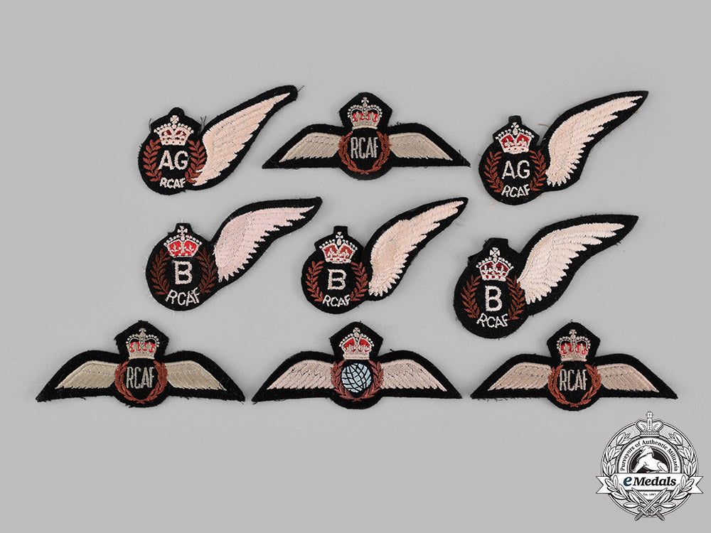 canada._a_lot_of_nine_royal_canadian_air_force(_rcaf)_badges_dsc_1888_1
