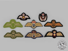 Canada. A Lot Of Eight Royal Canadian Air Force (Rcaf) Badges