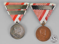 Austria, Empire. Two Bravery Medals