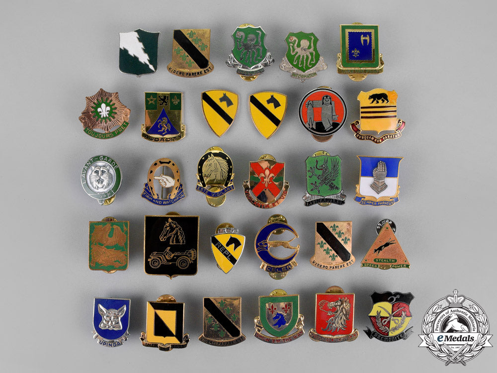 united_states._a_lot_of_twenty-_nine_regimental_insignia_badges_dsc_2675