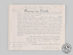 Canada, Dominion. A Commission Document To Lieutenant Colin Holmes Stalker, Veterans Guard Of Canada 1942