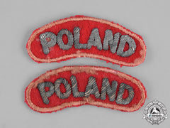 Poland, Republic. A Italian-Manufactured Polish Armed Forces In The West Army Shoulder Title Pair, C.1945