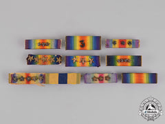 United States. A Lot Of Nine First War Ribbon Bars