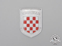 A Second War Croatian “Hrvatska” Wehrmacht Heer (Army) Volunteer Shield