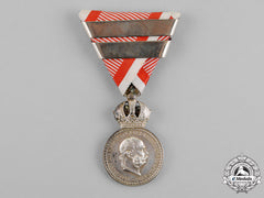 Austria, Imperial. A Silver Military Merit Medal, Solid Silver, Third Award, C. 1917