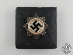 A German Cross In Silver By Fritz Zimmermann Of Stuttgart; Light Version In Its Case Of Issue