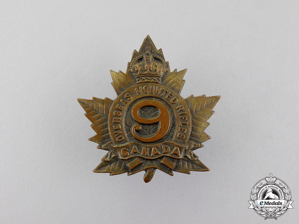 canada._a_first_war9_th_mounted_rifles_cap_badge_dscf4574