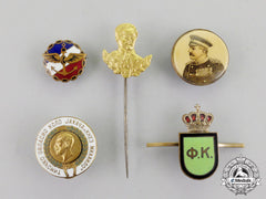 Serbia. Five Early 20Th Century Pins & Badges