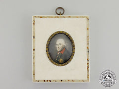 Germany. An Imperial German Framed Portrait Of Prussian King Frederick The Great