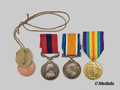 Canada, CEF. A First War DCM Group to Sjt. A.I. Fleck, 14th Battalion, CFA