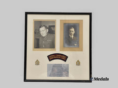 Canada, Commonwealth. A Framed and Signed Photo of Sir Frederick Banting, with RCAMC Insignia