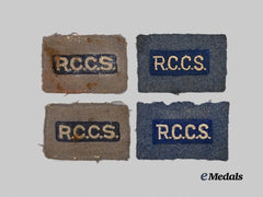 Canada, Commonwealth. A Lot of Four Second War Cloth Royal Canadian Corps of Signals Patches