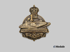 Canada, CEF. A 1st Canadian Tank Battalion Cap Badge