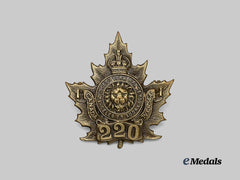 Canada, CEF. A 220th Infantry Battalion "York Rangers" Cap Badge