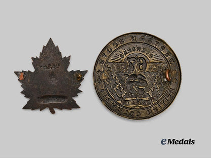 canada,_c_e_f._a_canadian_remount_depot_battalion_cap_badge_and_a67th_western_scots_glengarry_badge_e_medals__c7302_5
